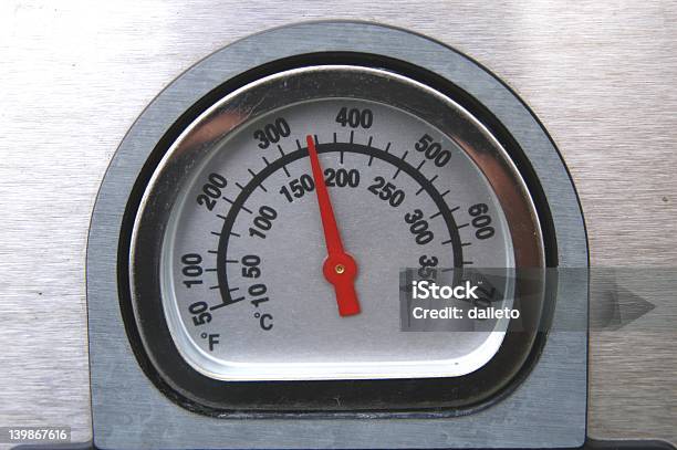 Red Nadel Aus Gebürstetem Stahl Thermometer Stockfoto und mehr Bilder von Anzeigeinstrument - Anzeigeinstrument, Brennen, Fahrenheit