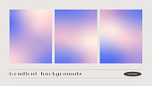 istock Soft pastel blue gradient background. Minimalist vector backdrop. 1398676720
