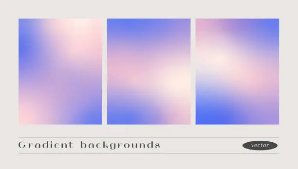 Vector illustration of Soft pastel blue gradient background. Minimalist vector backdrop.