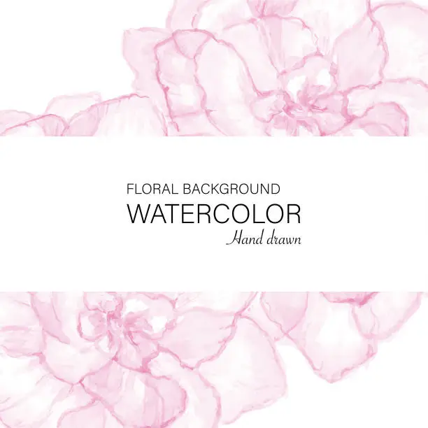 Vector illustration of Floral watercolor background. Vector