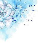 istock Floral watercolor background. Vector 1398679493