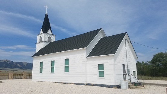 White church in remote Montana