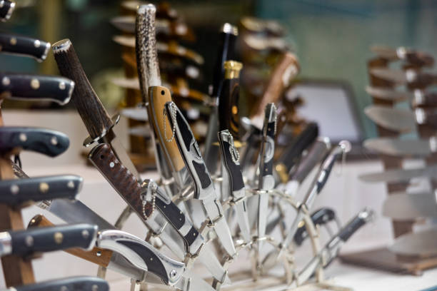 istock Knives collection in Toledo's souvenir shop 1398680717