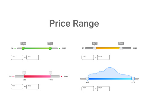 Price Range Filter Html Price Range Filter Design Template For User Interface Web Site Stock ...