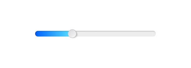 ilustraciones, imágenes clip art, dibujos animados e iconos de stock de barra de desplazamiento de color para la interfaz de usuario. diseño de plantilla de barra de desplazamiento para sitio web. - drag line