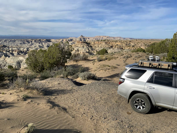 istock Overlanding vehicle in scenic campsite 1398680998