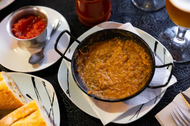 Photo of Traditional Morteruelo dish in the Cuenca region