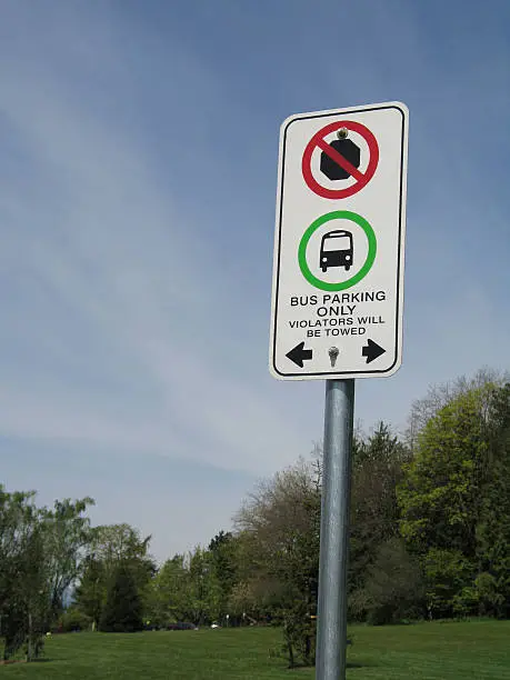 buses parking sign