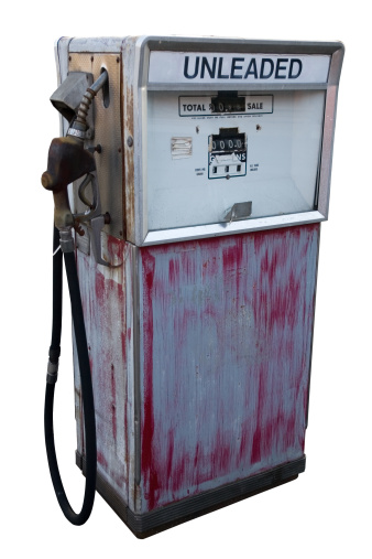 Gasoline pump old and rusty