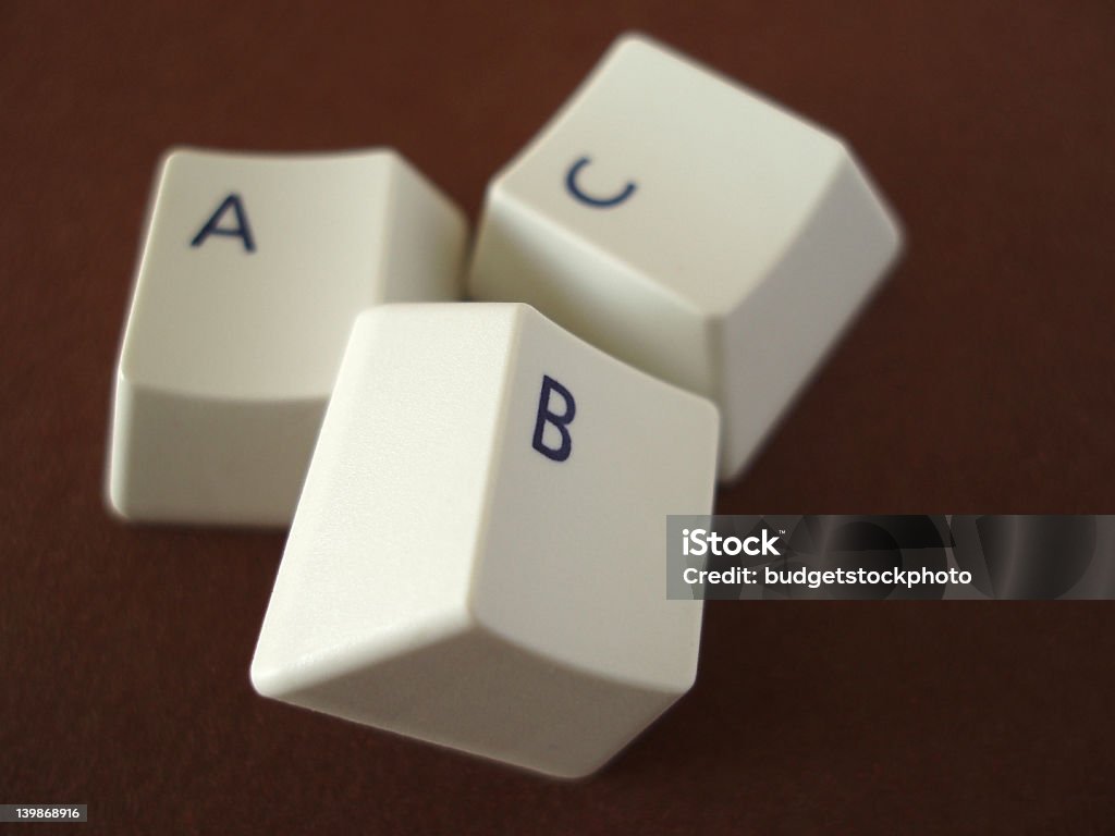 ABC Schlüssel - Lizenzfrei Alphabet Stock-Foto