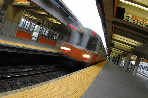 Subway T system in Boston stock photo