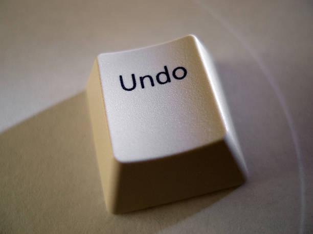 Undo Key The undo key from a computer keyboard undo key stock pictures, royalty-free photos & images