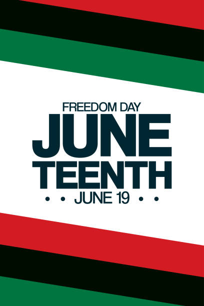 Juneteenth. June 19, Freedom Day. Vector illustration. Holiday poster. Juneteenth. June 19, Freedom Day. Vector illustration. Holiday poster juneteenth celebration stock illustrations