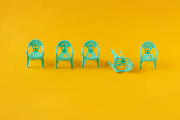 Rows of green empty folding stadium seats background