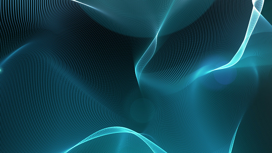Abstract background wave particles form