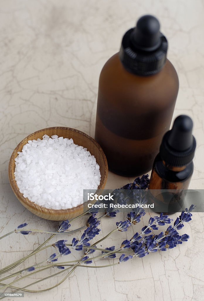 Lavender Bath Lavender bath essentials Aromatherapy Stock Photo