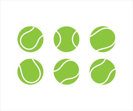 Green volume tennis balls symbol, vector illustration Eps 10