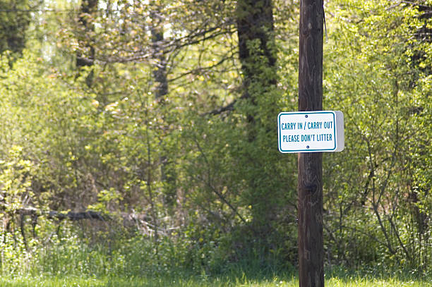 No littering sign stock photo