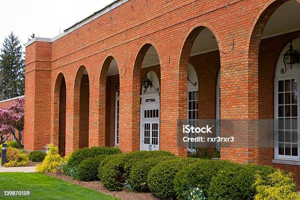 The Face Of City Hall Stock Photo - Download Image Now - Arch - Architectural Feature, Architectural Column, Architecture