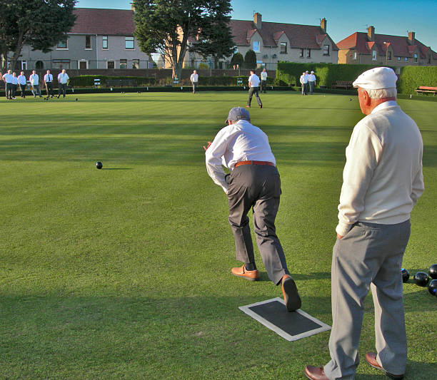 istock Lawn Bowler playing his shot 139870386