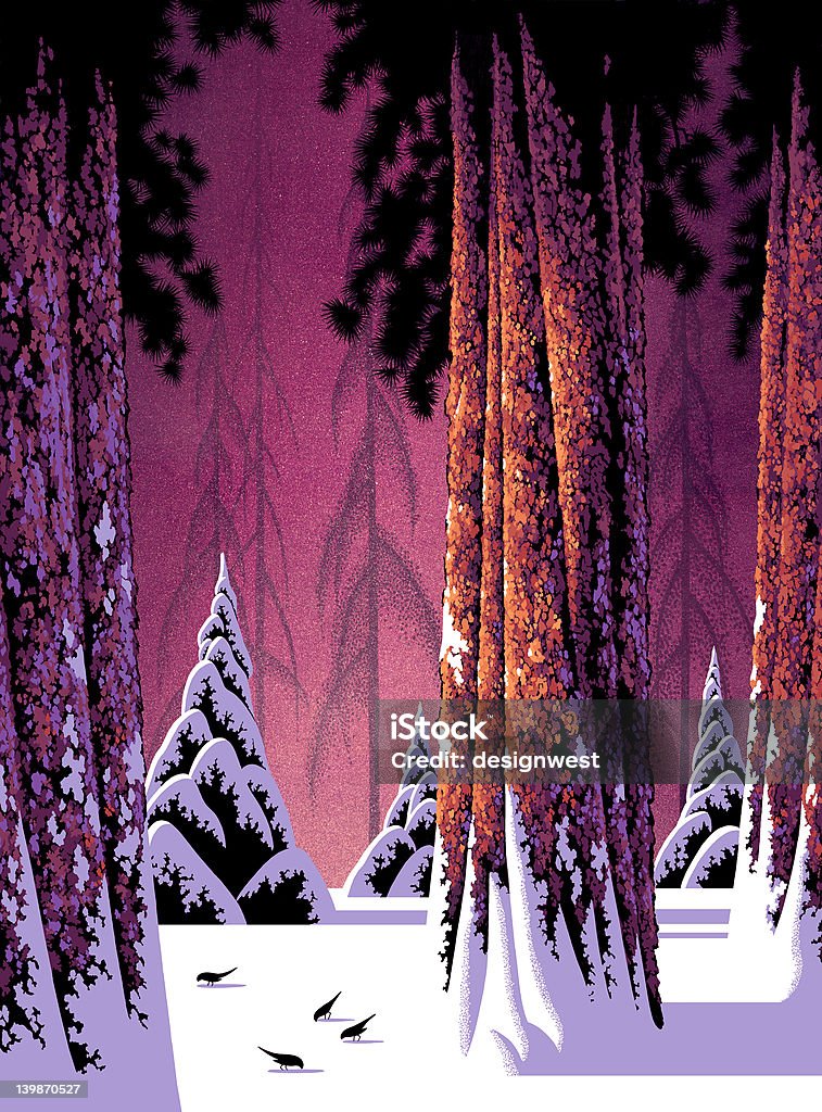 Зимний лес пейзаж - Стоковые фото Без людей роялти-фри