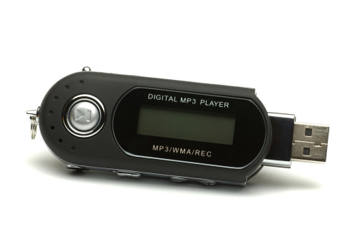 Generic mp3 player isolated on white