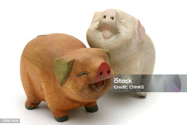 Wooden Pigs Stock Photo - Download Image Now - Agricultural Fair, Art, Art And Craft