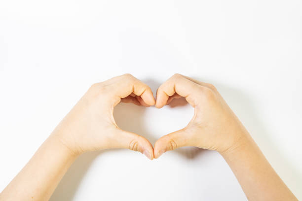 istock Love made up of two hands on a white background 1398715038