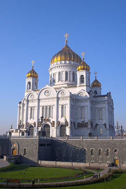 Russian Orthodox Church, Christ the Savior stock photo
