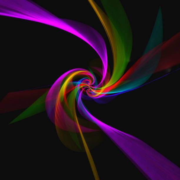 istock Abstract background of colorful rays illuminating the darkness 1398725823