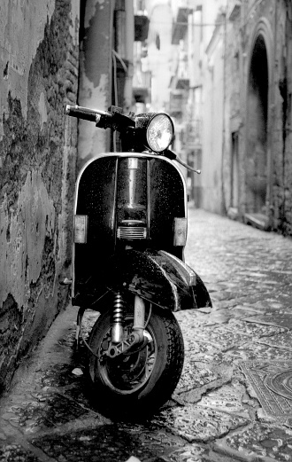 A Scooter in Naples, Italy
