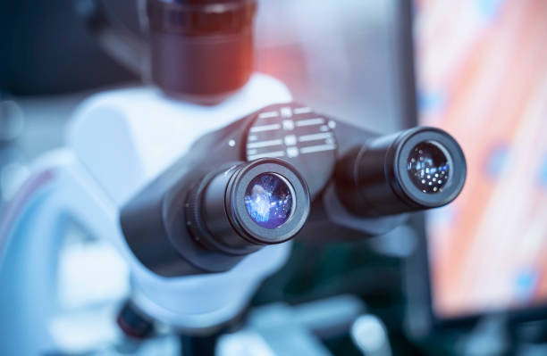 istock Industrial electronic high productivity stereo optical microscope 1398728814
