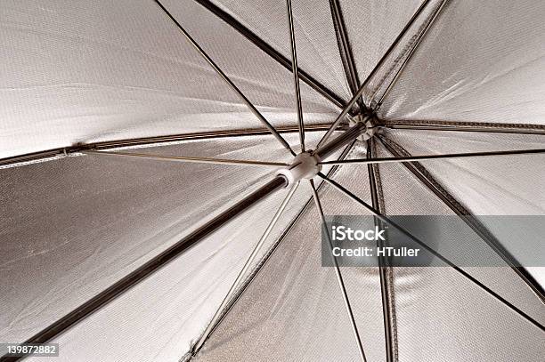 Inside A Silver Umbrella Stock Photo - Download Image Now - Abstract, Close To, Close-up