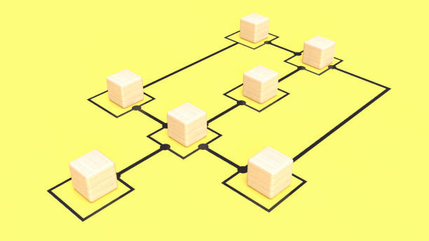 istock The wood cubes on chart yellow background for business concept 3d rendering 1398737983