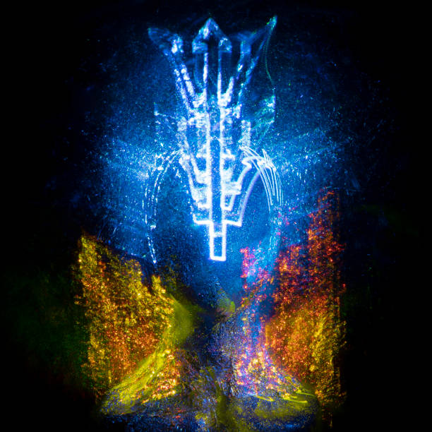 istock music album cover, abstract silhouette demon 1398744376