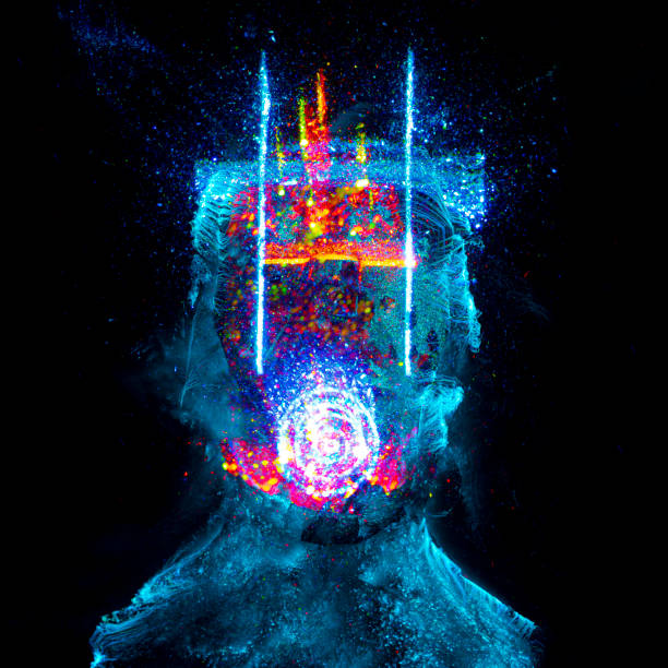 istock music album cover, abstract silhouette demon 1398744402