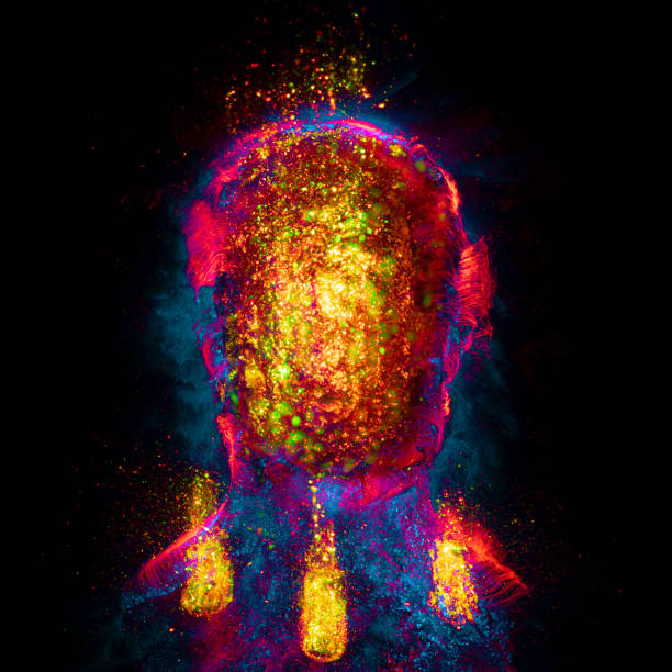 istock music album cover, abstract silhouette demon 1398744404