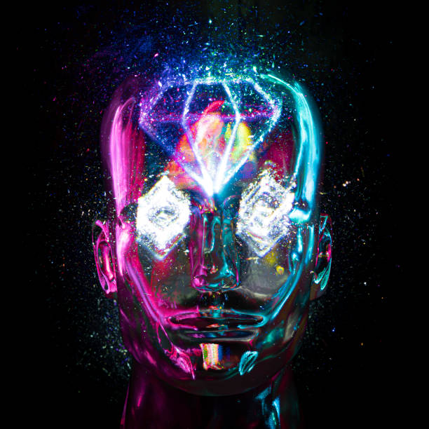 istock music album cover, abstract silhouette demon 1398744425