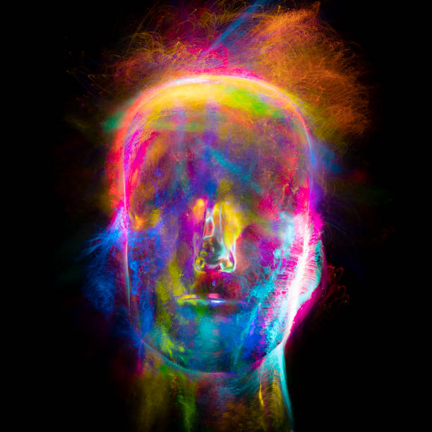 istock music album cover, abstract silhouette demon 1398744430