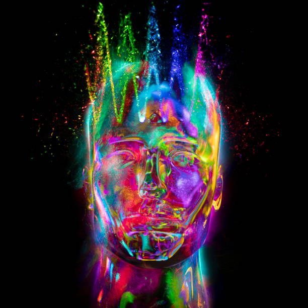 istock music album cover, abstract silhouette demon 1398744436