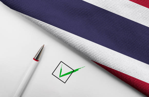 istock Flag of Thailand and check mark 1398744848
