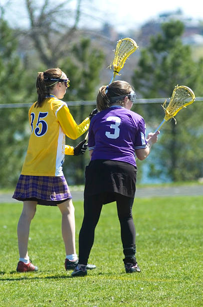 istock Lacross Girls at a Face-off 139874787