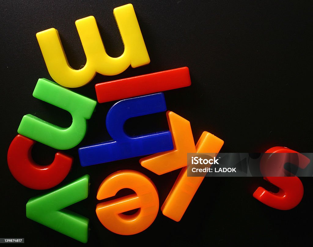 Buchstaben werden aus Kunststoff - Lizenzfrei Alphabet Stock-Foto