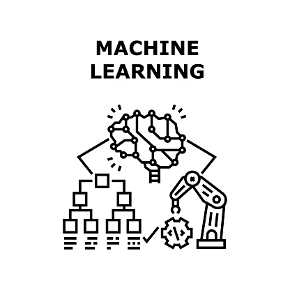 Machine Learning Color Machine Learning Vector Concept Color Illustration Stock Illustration ...