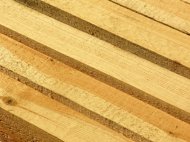 Lumber stacked stock photo