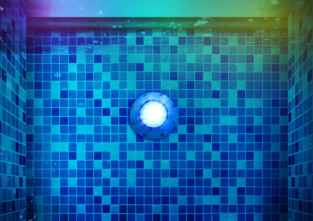 istock Clear Underwater Swimming Pool with led lights 1398749507