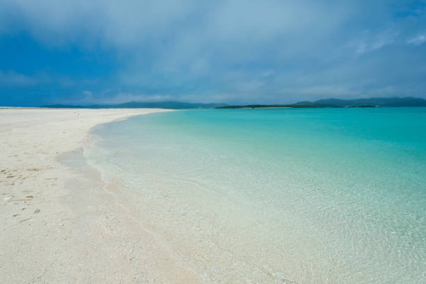 istock Beach surrounded by coral reefs 1398753594