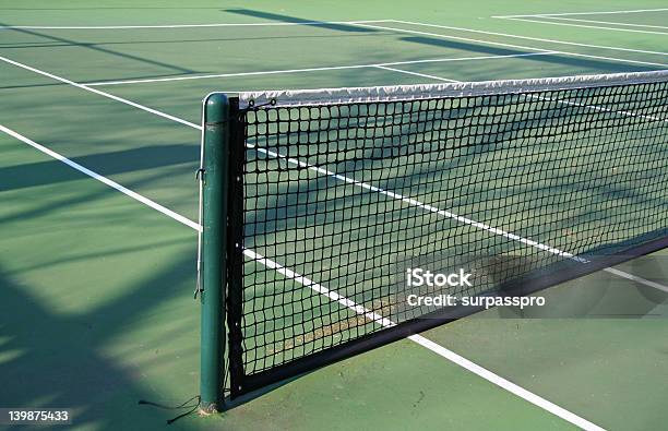 Tennis Net Stock Photo - Download Image Now - Baseline, Golf, Green - Golf Course