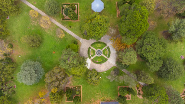 istock Aerial view over a park 1398755488