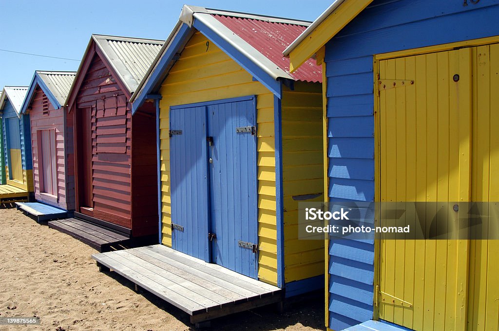 Farbenfrohen Strand-Häusern - Lizenzfrei Architektur Stock-Foto